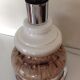 Ceramic floor lamp with a fat lava finish and herbarium shade / vintage 1960s-70s