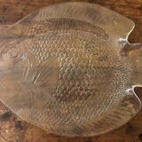 Large vintage glass fish dish
