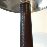 Table lamp chrome and leather 1970