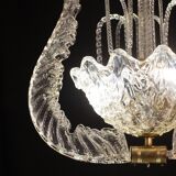 Art Decò Fountain Chandelier By Barovier e Toso, Murano Glass, 1940