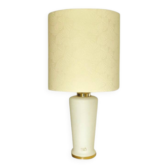 Lampe opaline blanche de Palmier écru - design Murano