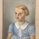 Portrait of a little girl on panel, 1939