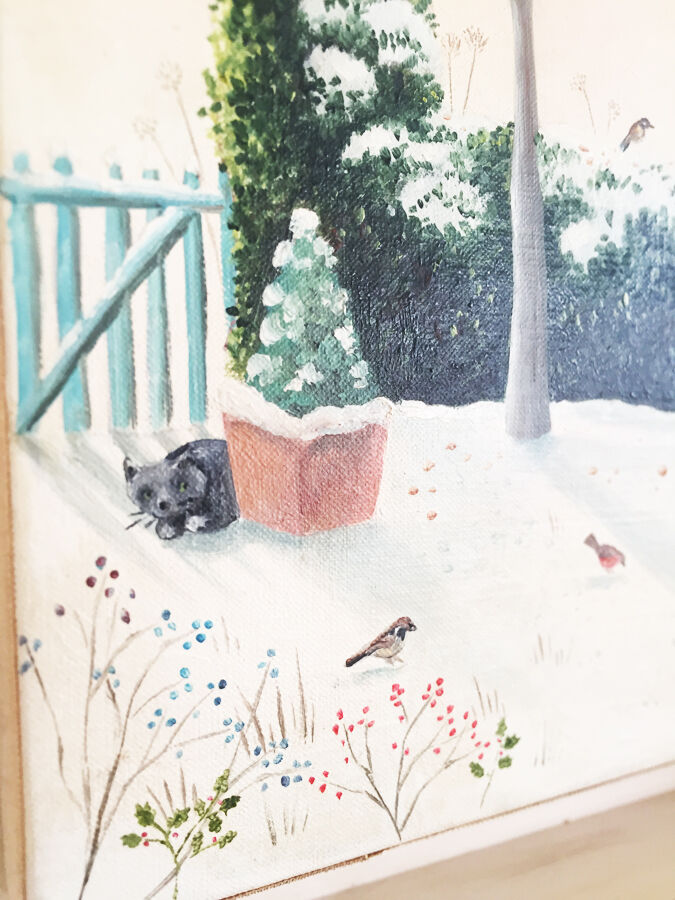 Painting on canvas by Christine Cipriano, 20th century