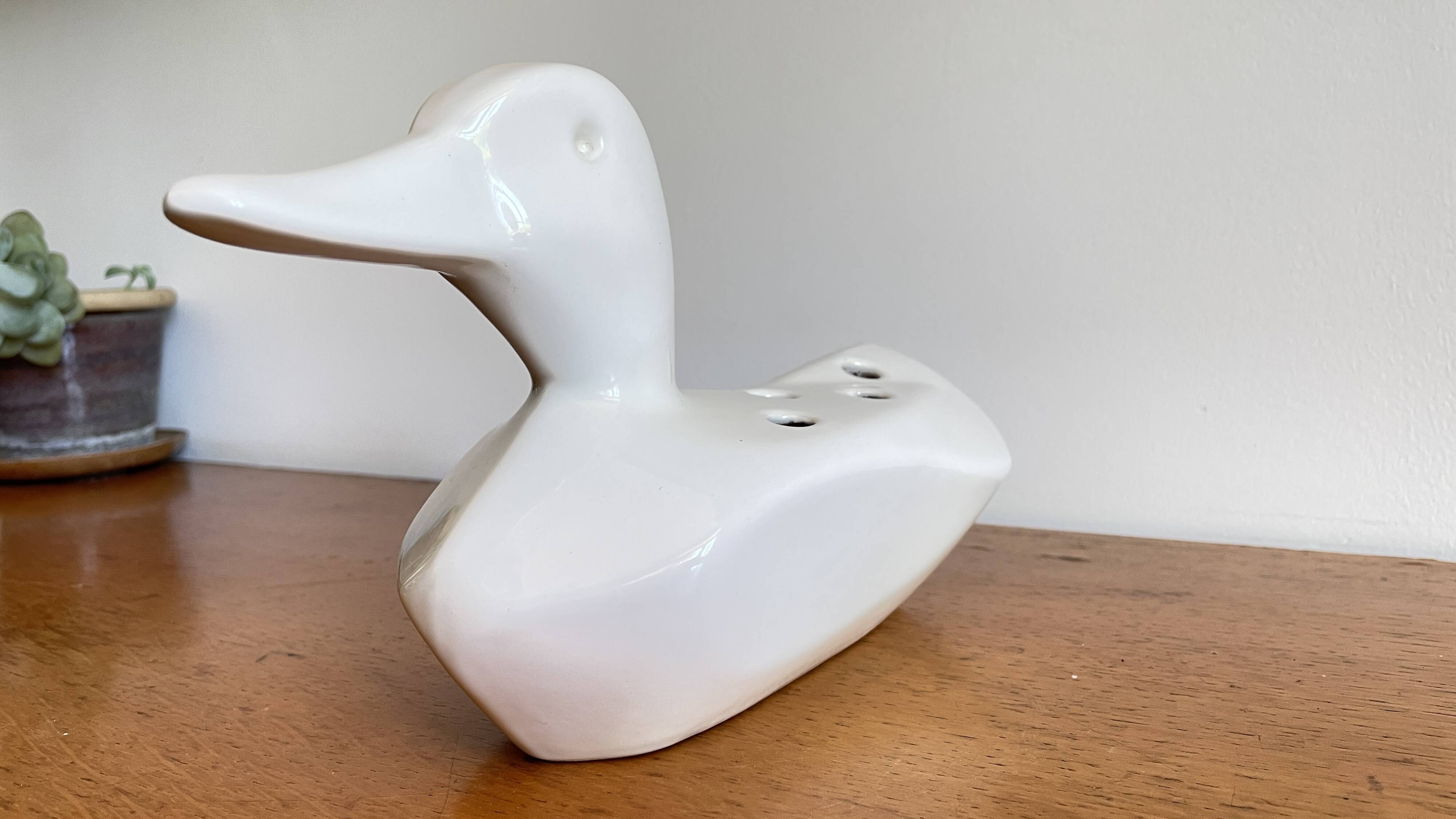 Vase Flower Holder Ceramic 1980s