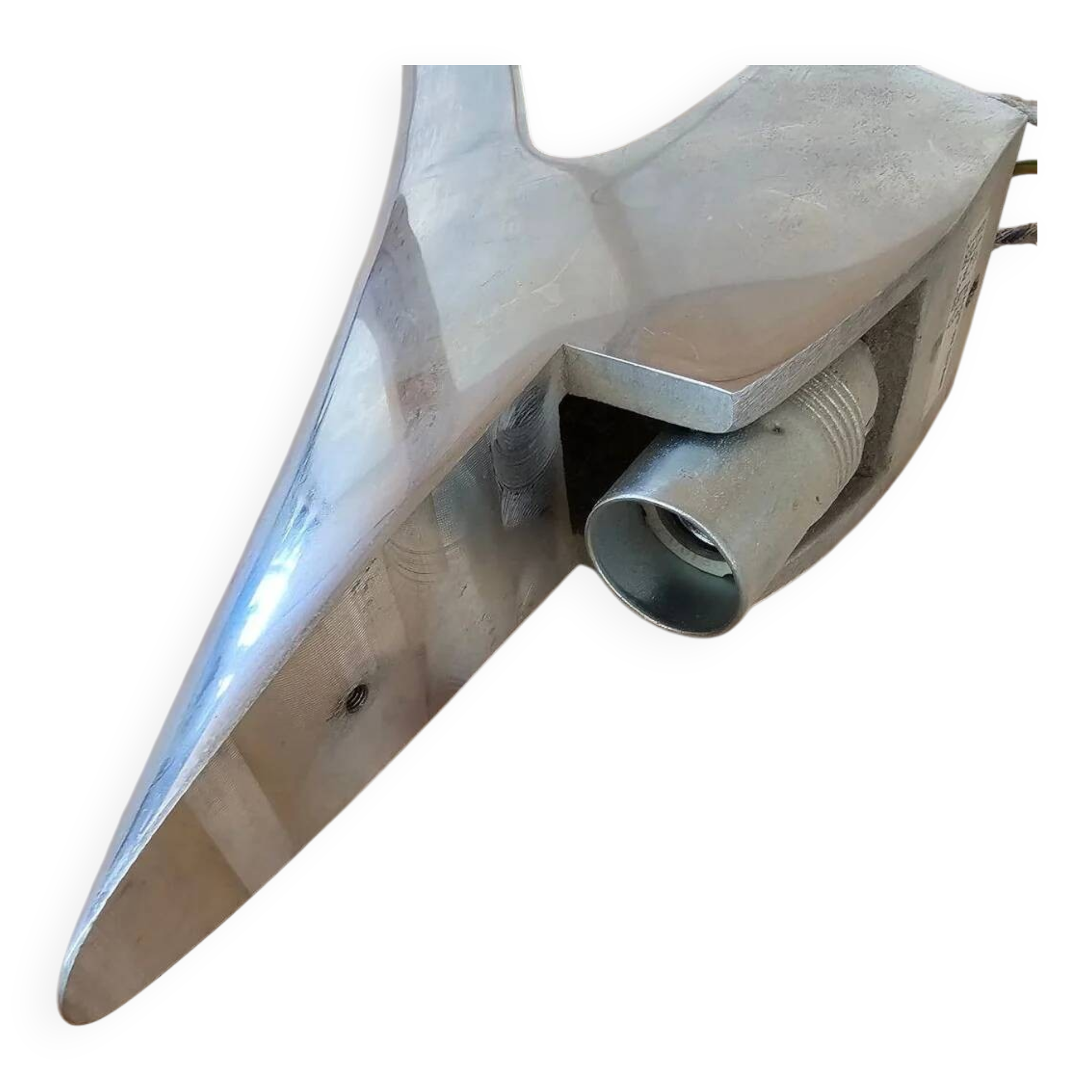 2 x wall sconces by Joan Auge for Taller Uno / model Alien / polished cast aluminum