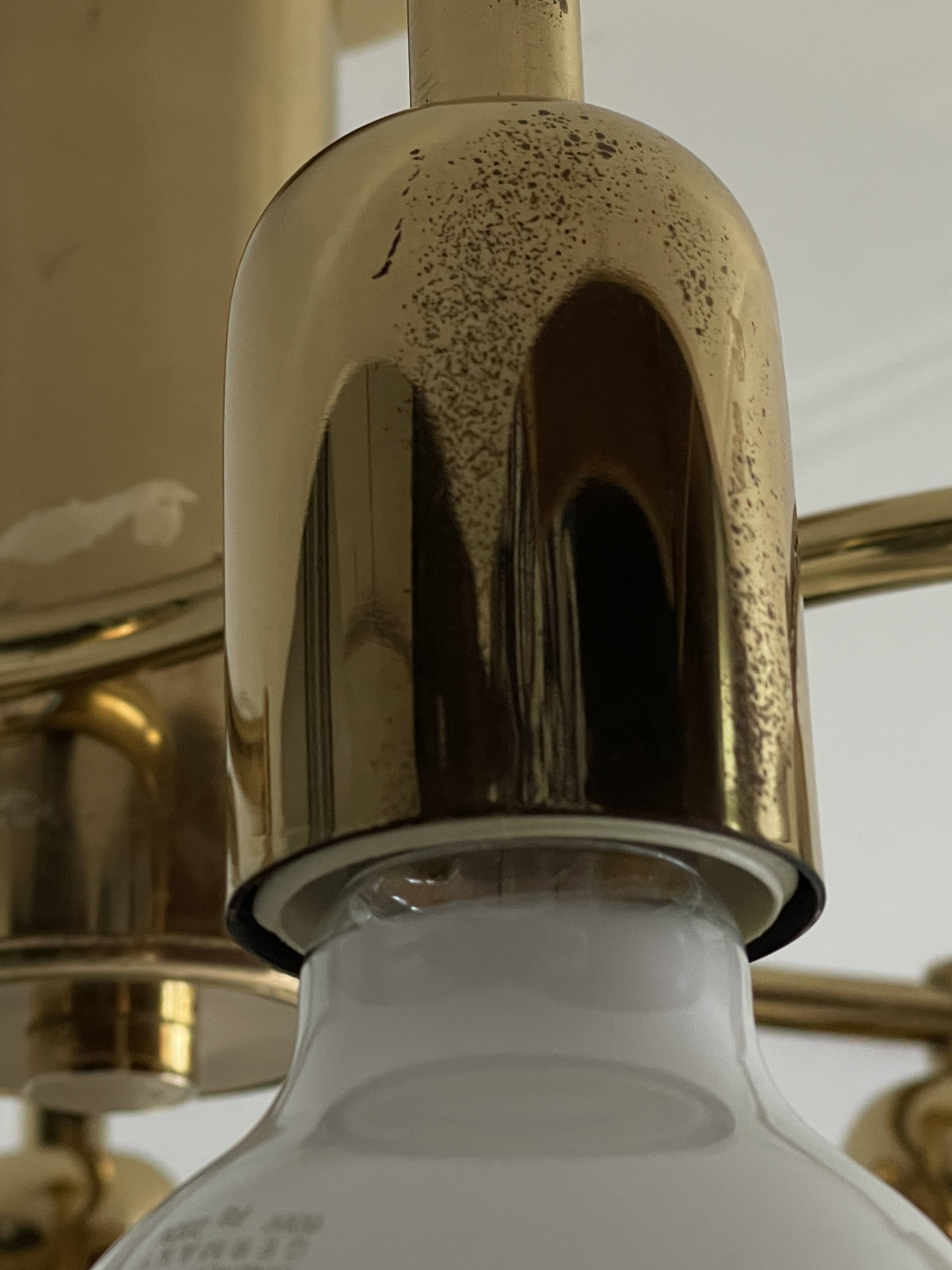 Brass ceiling light in Mid-Century Modern style, Germany, 1970s.