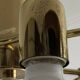 Brass ceiling light in Mid-Century Modern style, Germany, 1970s.
