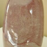 Pebble-shaped ceramic vase, signed
