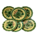 Service de 7 assiettes barbotines raisin Sarreguemines