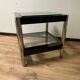 Modern coffee table with glass shelves, 1970s