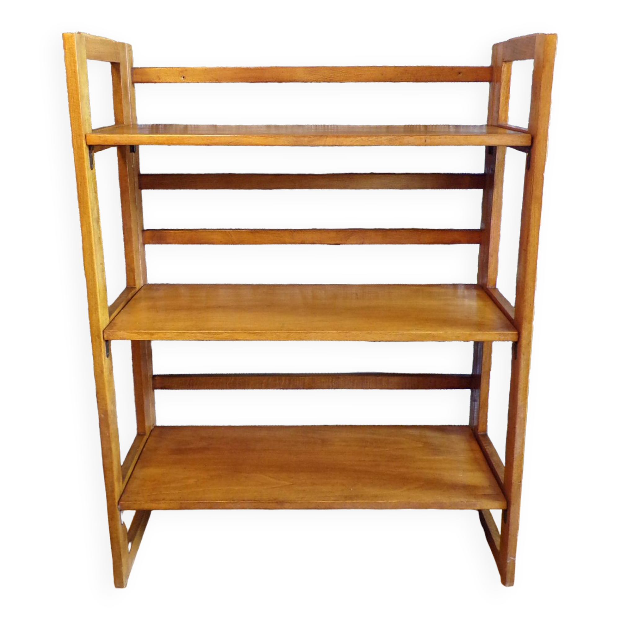 Vintage foldable wooden bookseller bookcase