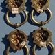 4 antique lion head furniture handles from La Samaritaine.