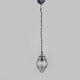 Venetian cage chandelier in transparent blown glass and wrought iron