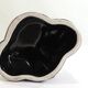 Vintage 1970s statue lamp – Black figurine in Art Deco style, opal ball.