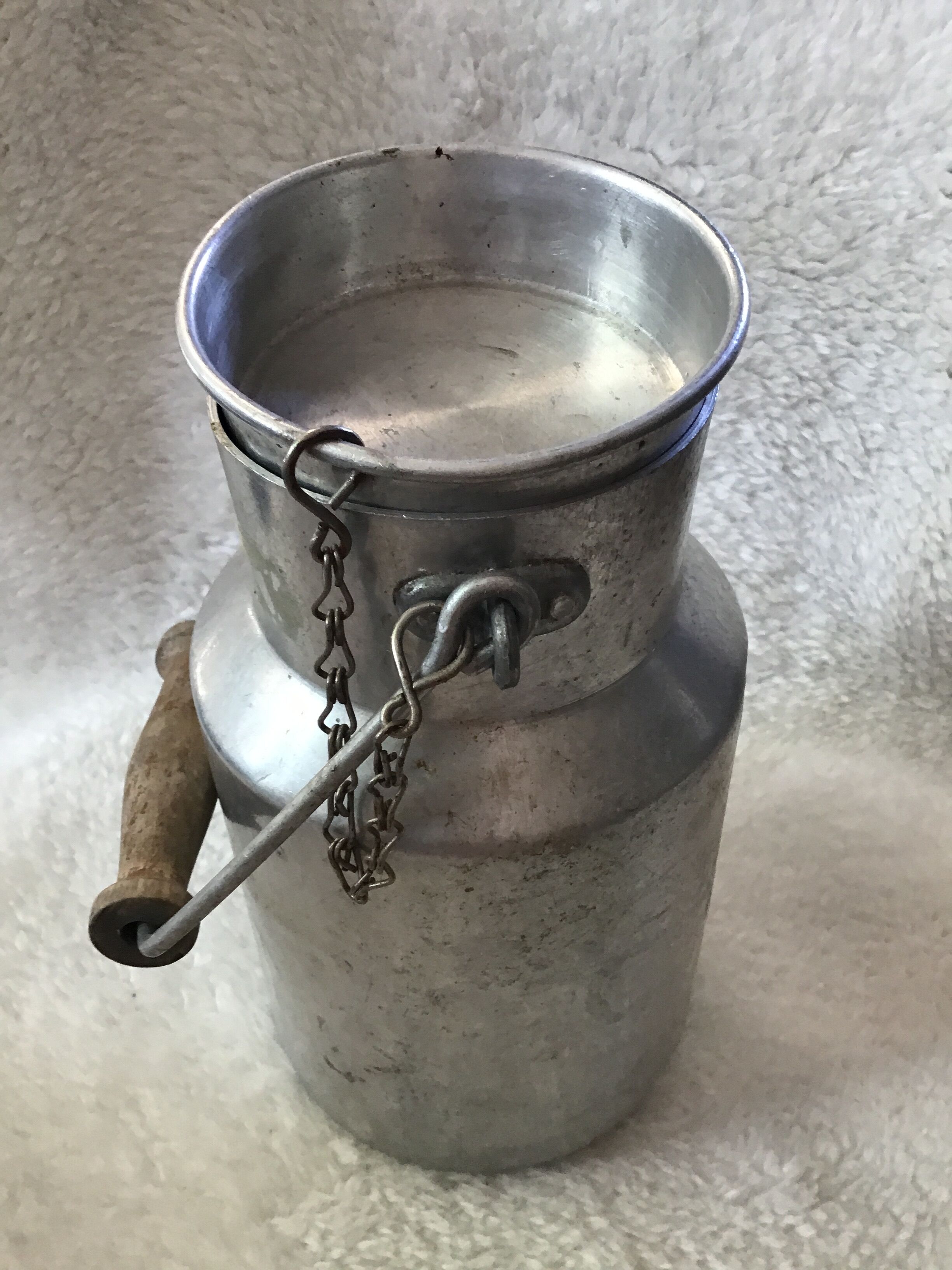 Metal milk jug
