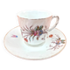 Old coffee cup / saucer in porcelain