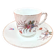 Old coffee cup / saucer in porcelain