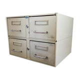 A metal box two drawers 1960