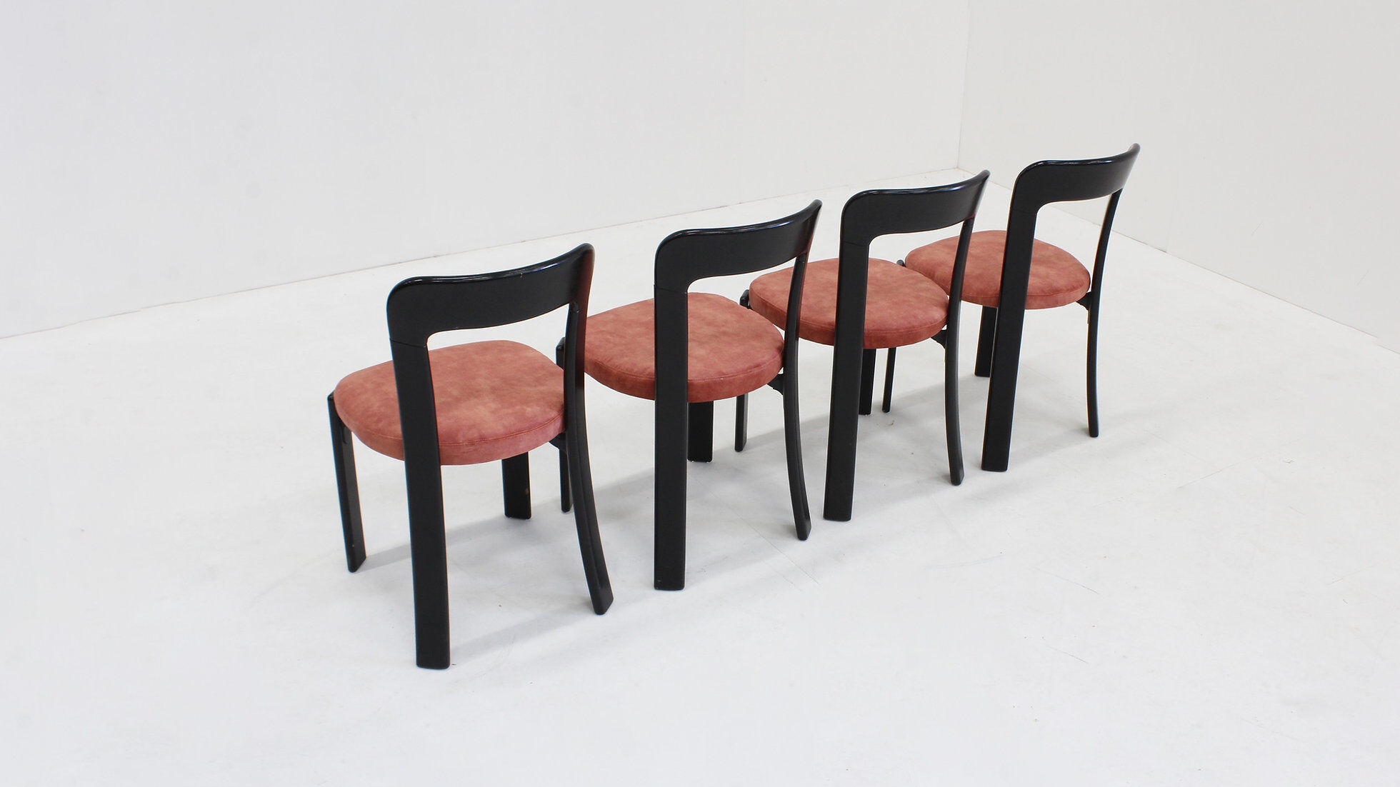 Chaises de salle à manger vintage Bruno Rey pour Dietiker Suisse années 1970, ensemble de 4.