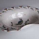 Nevers faience shaving dish - 18th century - Bird decoration