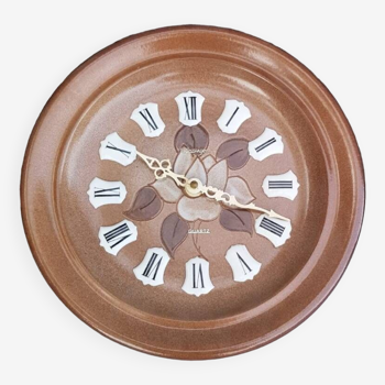 Ancienne pendule blaisinger quartz assiette céramique vintage #a679