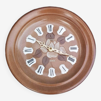 Old blaisinger quartz clock vintage ceramic plate #a679