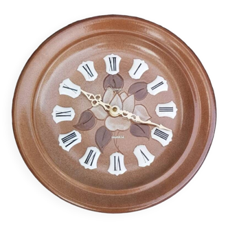 Ancienne pendule blaisinger quartz assiette céramique vintage #a679