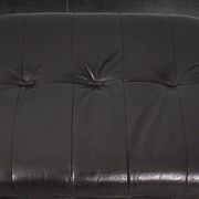 Unico 1970s Dark Brown Leather Lounge Chair and Ottoman Set of 2