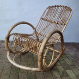 1960s Rattan Rocking Chair