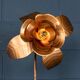 Vintage 20thc italian brass floral floor lamp c.1970