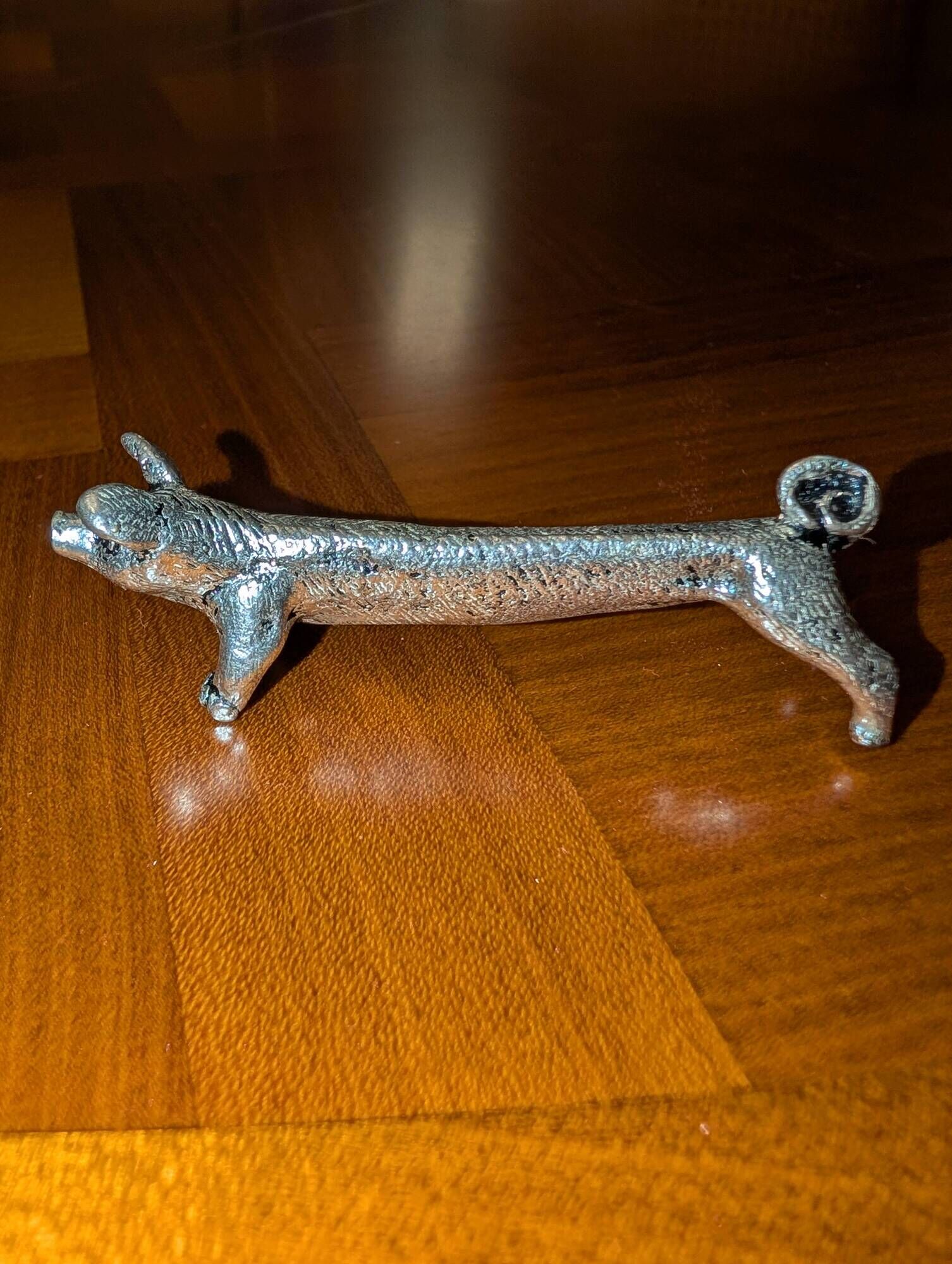 Set of 6 animal-shaped silver-plated knife rests