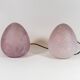 80's vintage light purple glass egg lamp