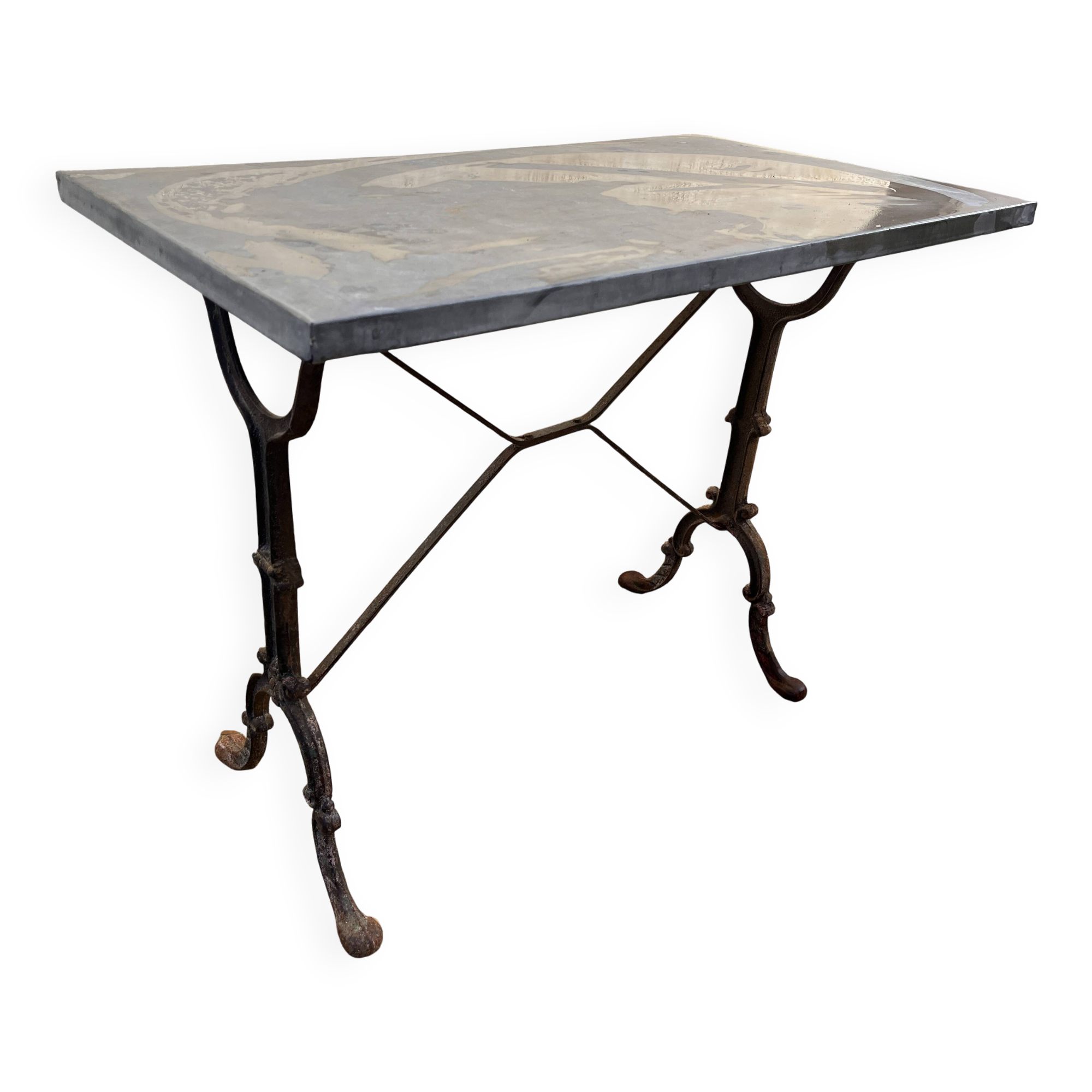 art deco wrought iron bistro table