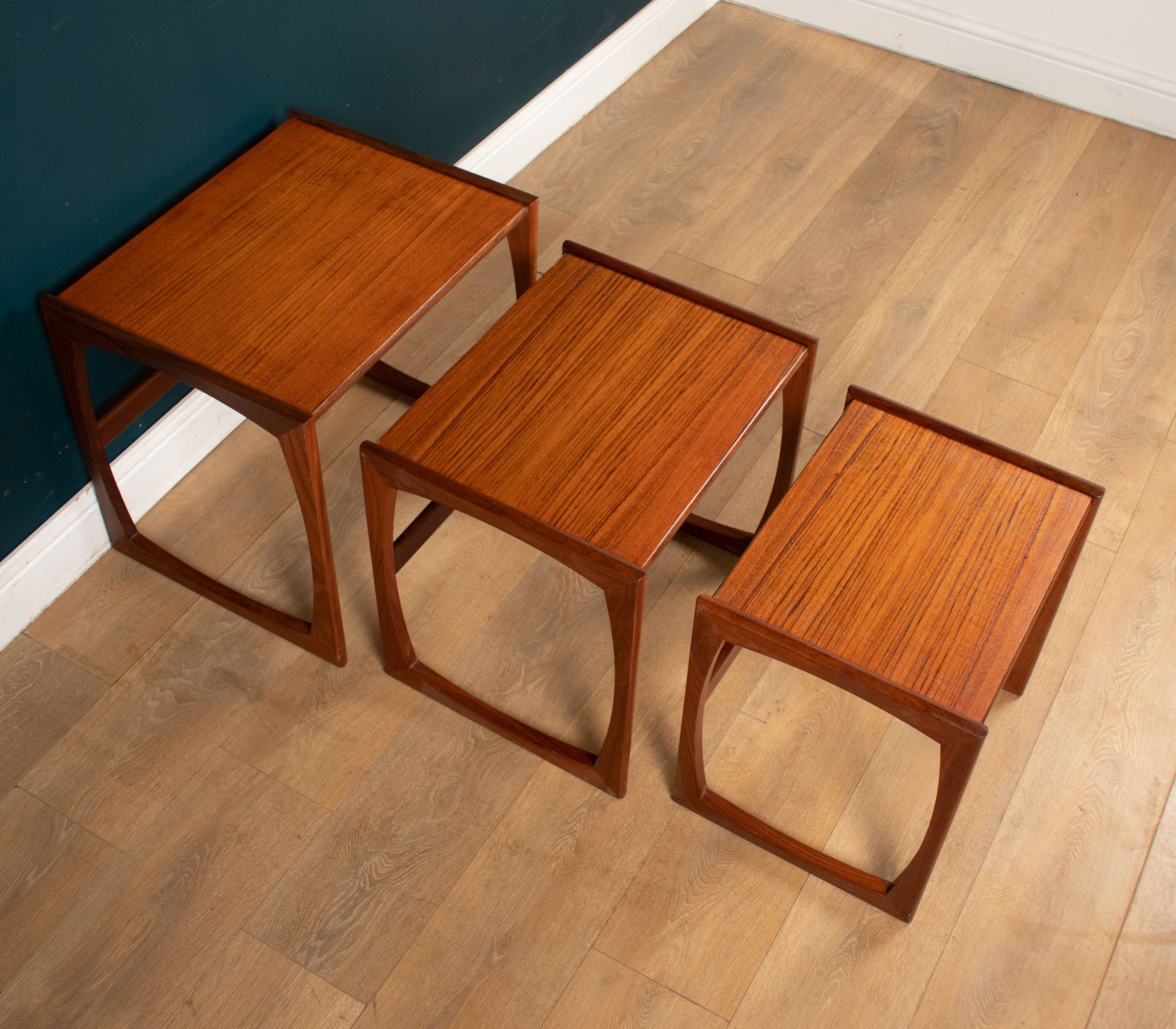 G plan quadrille nest of three coffee tables, 1960