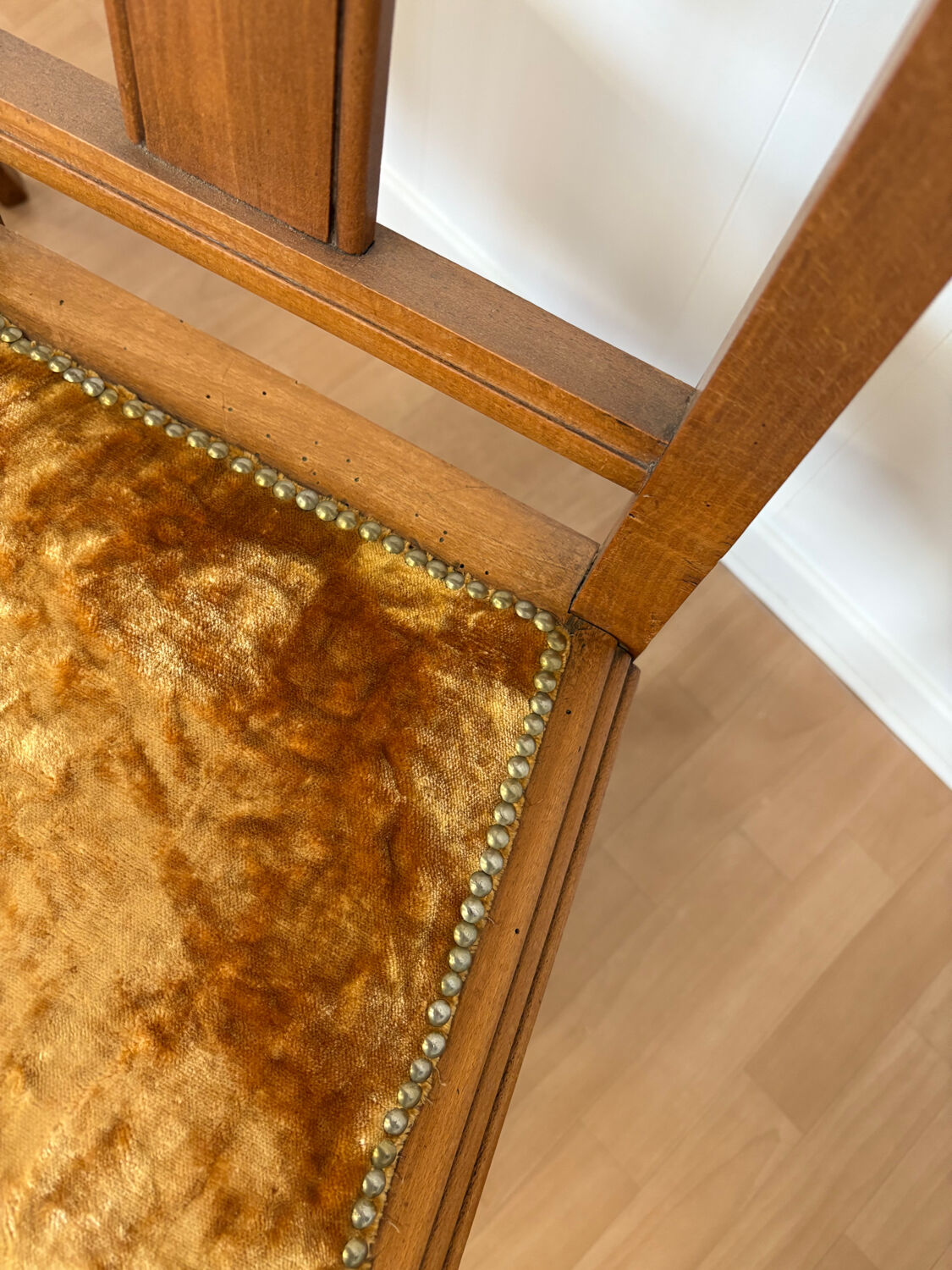 2 burgundy Art Deco chairs