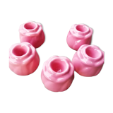 Set of candle holders shaped rosebud