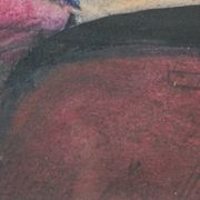 Cartoon theatre scene - Pastel on paper