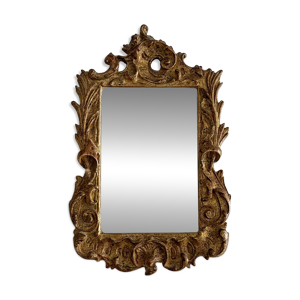 Petit miroir ancien bois