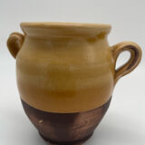 Varnished yellow terracotta confit pot