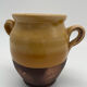 Varnished yellow terracotta confit pot