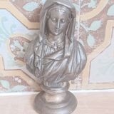 Statuette bust Marie signed DSR