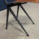 Result chair Friso Kramer for Ahrend wood steel taupe 60s Netherlands