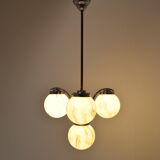 Art deco chrome chandelier,1930's.