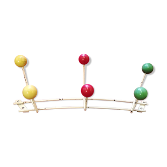 Porte manteau 6 patères boules vintage