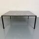 Mid-Century Modernist Rectangular Bleu Black Steel and Ceramic Coffee Table, 1960s