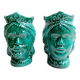Vases à têtes en céramique sicilienne / Têtes mauresques