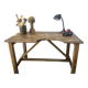 Old workshop desk made of solid wood