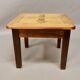 Coffee table on old parquet floor