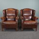 Set of two sheepskin armchairs