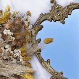 Golden brass mirror